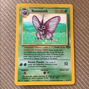Holo Venomoth Pokémon Card